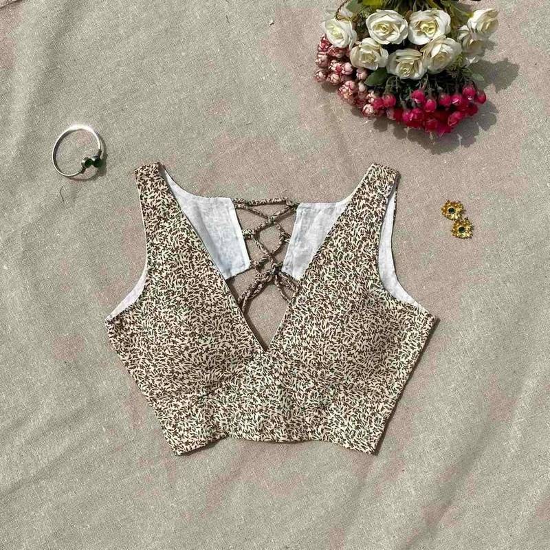 Cream-brown-jaal-deep-v-neck-cotton-blouse-700-fal10190