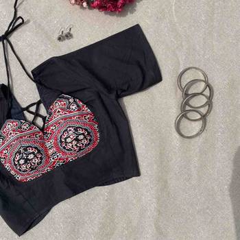 Black-ajrakh-tukki-cotton-blouse-700-fal10192 1
