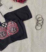 Black-ajrakh-tukki-cotton-blouse-700-fal10192
