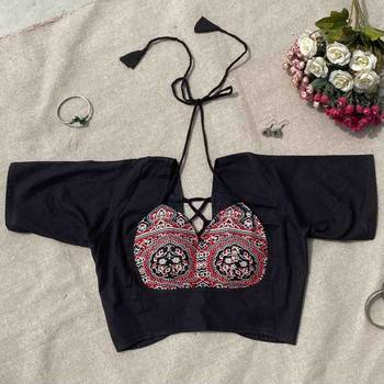Black-ajrakh-tukki-cotton-blouse-700-fal10192 2