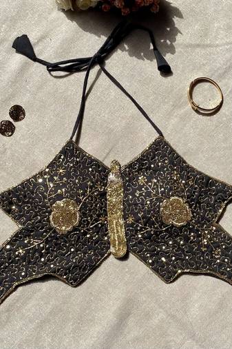 Black-heavy-tubelight-handwork-butterfly-top-kj10194