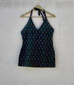 Blue-butti-halter-neck-kurti-top-kj10286