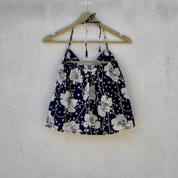 Black-floral-tree-removable-pads-top-kj10289 2