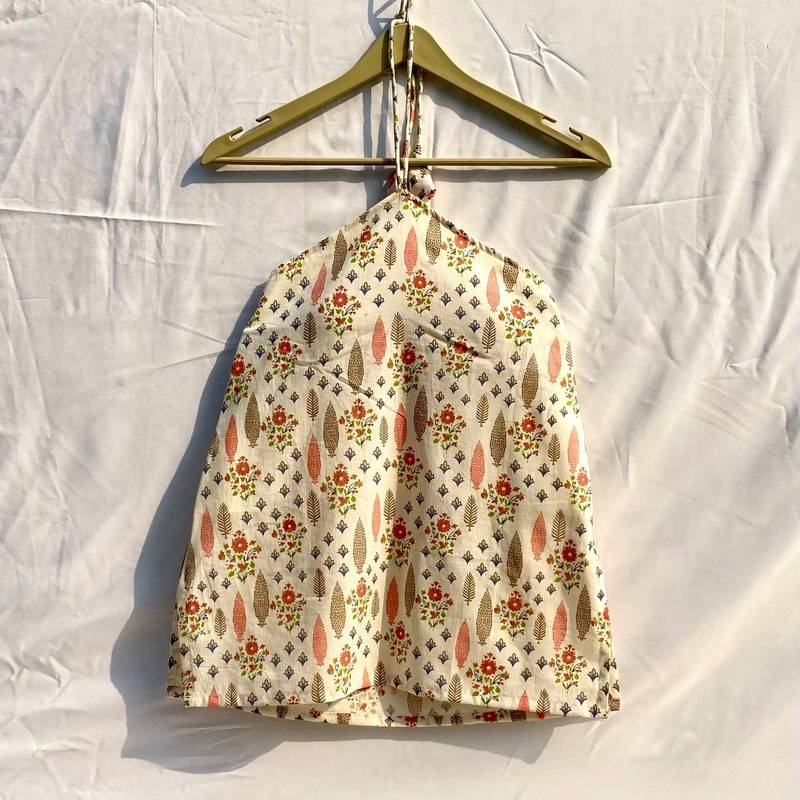 Off-white-tree-halter-neck-cotton-top-kj10301