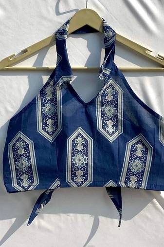 Blue-indigo-geometry-back-knot-top-kj10319
