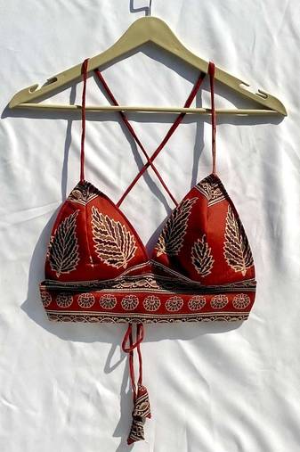 Maroon-leaf-removable-pad-bra-kj10323