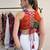 Multicolor-bandhej-deep-v-neck-and-back-criss-cross-chiffon-kurti-top-kj10335