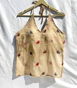 Beige-butterfly-mulmul-removable-pad-kurti-top-kj10336