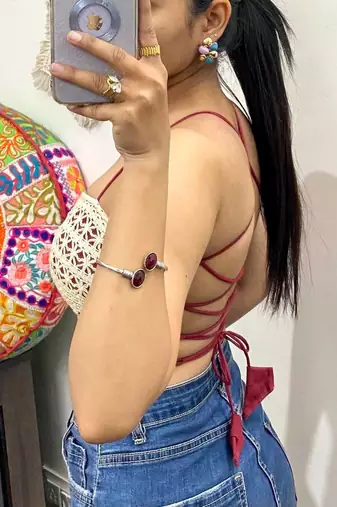 Off-white-crosia-maroon-base-halter-neck-bralette-kj10340