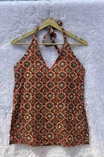 Maroon-lilflea-halter-neck-with-paded-kurti-top-kj10375