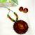 Maroon fabric wooden beads neckset
