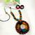 Multicolor fabric wooden beads neckset
