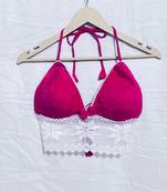 Pink-self-floral-print-chikan-lace-removable-pads-bra-kj10391