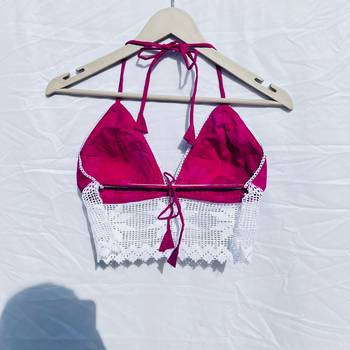 Pink-self-floral-print-chikan-lace-removable-pads-bra-kj10391 2