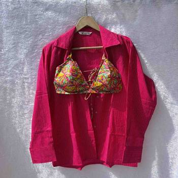 Pink-kantha-shirt-and-multicolor-frill-bra-combo-kj10382 1