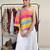 Multicolor-lehariya-stripe-off-shoulder-kurti-kj10388
