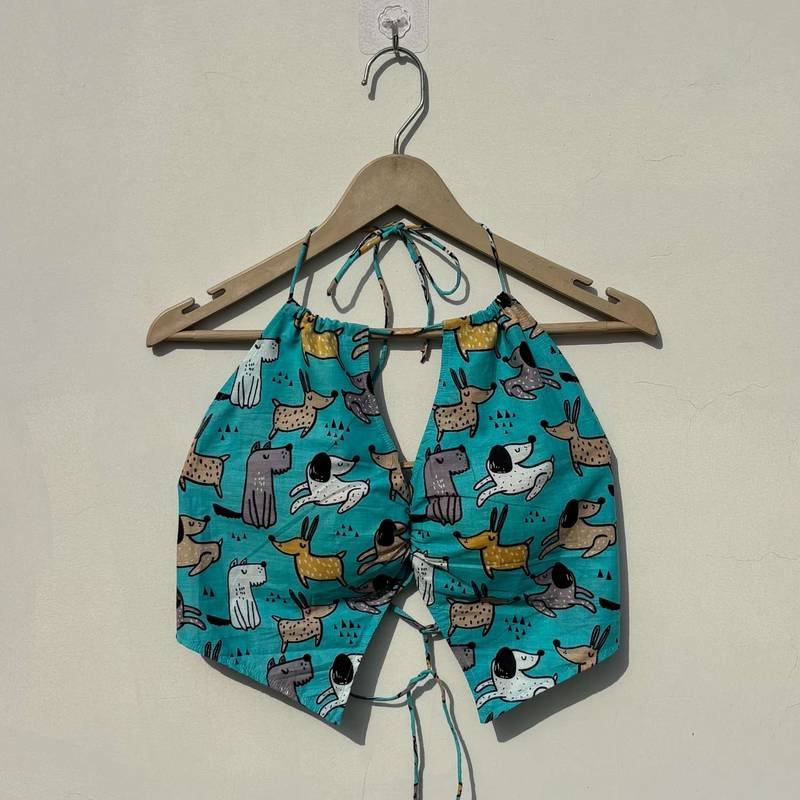 Blue-animal-print-twing-removable-pads-top-kj10395