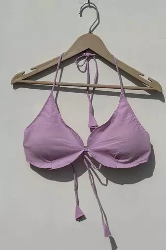 Lavender-plain-snail-shape-removable-pads-bra-kj10398