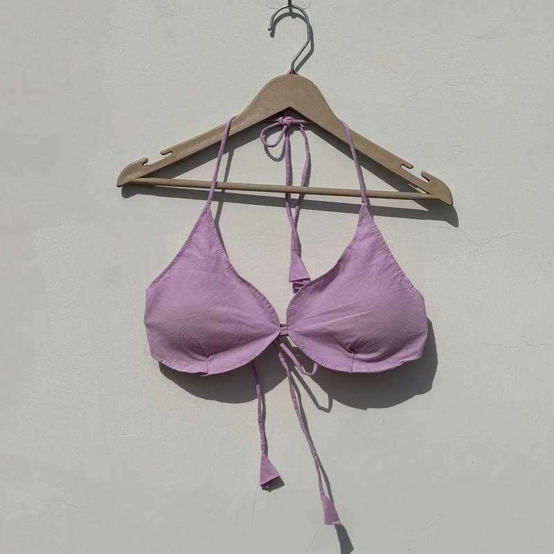 Lavender-plain-snail-shape-removable-pads-bra-kj10398