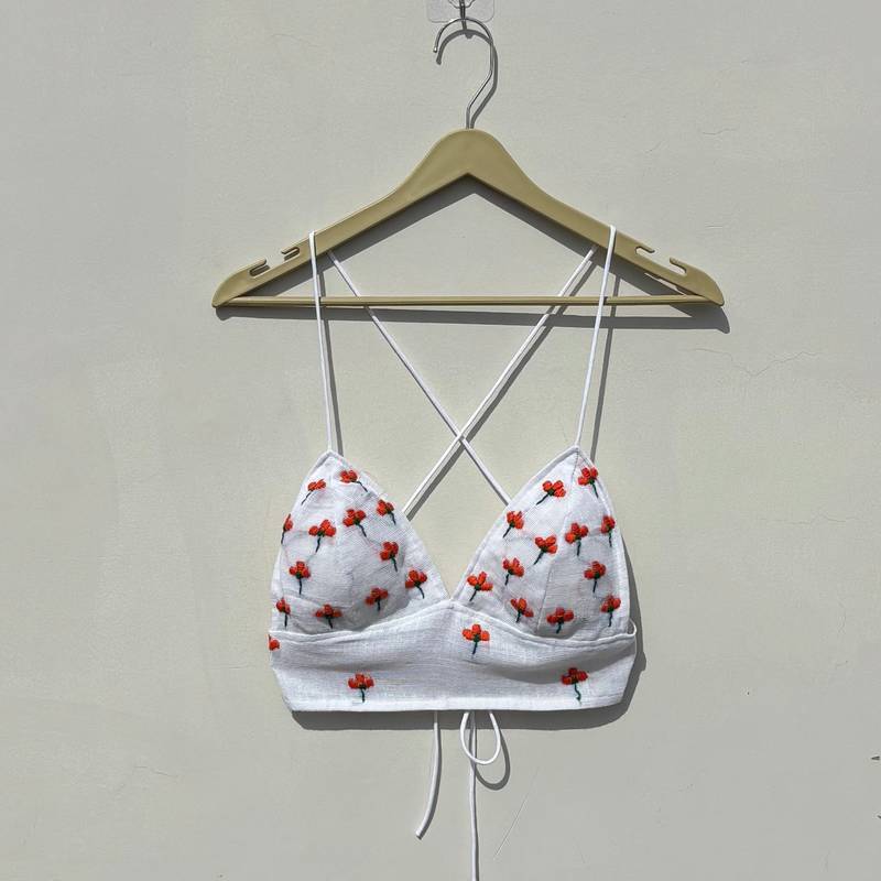 Orange-floral-embroidery-removable-pads-bra-kj10400