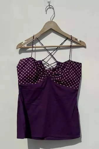 Polka-purple-patch-top-kj10410