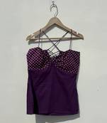 Polka-purple-patch-top-kj10410
