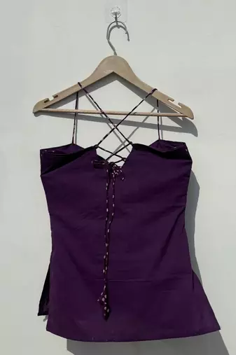 Polka-purple-patch-top-kj10410