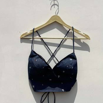 Denim-floral-removable-pads-bra-kj10415 1