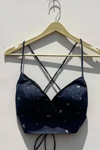 Denim-floral-removable-pads-bra-kj10415