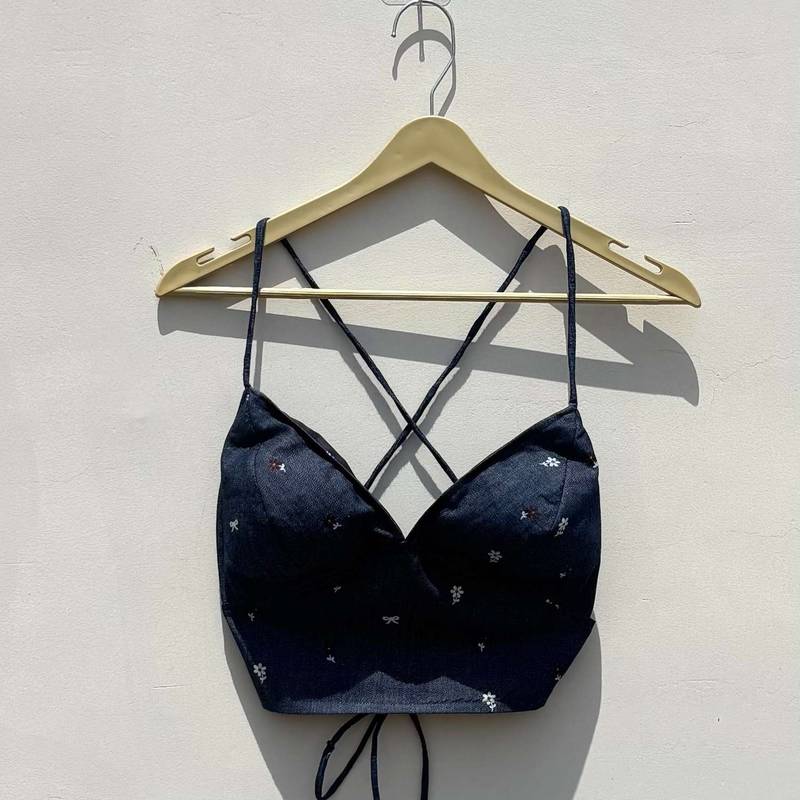Denim-floral-removable-pads-bra-kj10415