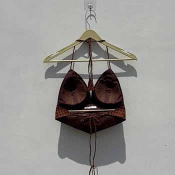Brown-polka-camel-removable-pads-bra-kj104122 2