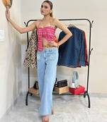 Pink-retro-removable-padded-top-kj10461
