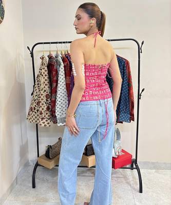 Pink-retro-removable-padded-top-kj10461 3