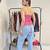 Pink-retro-removable-padded-top-kj10461