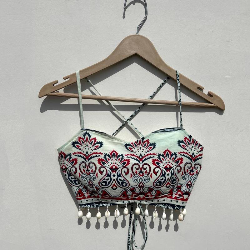 Navratri-white-red-chaap-printed-criss-cross-padded-top-kj10466