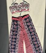 Navratri-white-red-chaap-with-mirror-embroidery-and-plazzo-kj10483