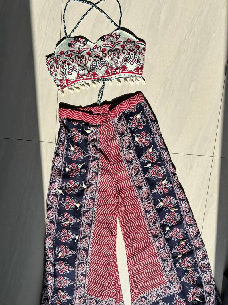 Navratri-white-red-chaap-with-mirror-embroidery-and-plazzo-kj10483