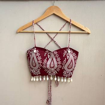 Navratri-wine-paisley-with-shell-padded-top-kj10493 1