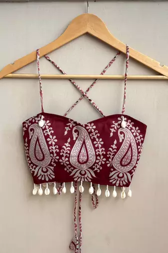 Navratri-wine-paisley-with-shell-padded-top-kj10493