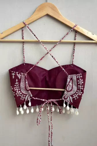 Navratri-wine-paisley-with-shell-padded-top-kj10493