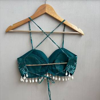 Navratri-rama-green-jaal-with-shell-padded-top-kj10495 2