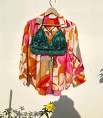 Pink-orange-abstract-shirt-and-rama-green-bra-combo-kj10501