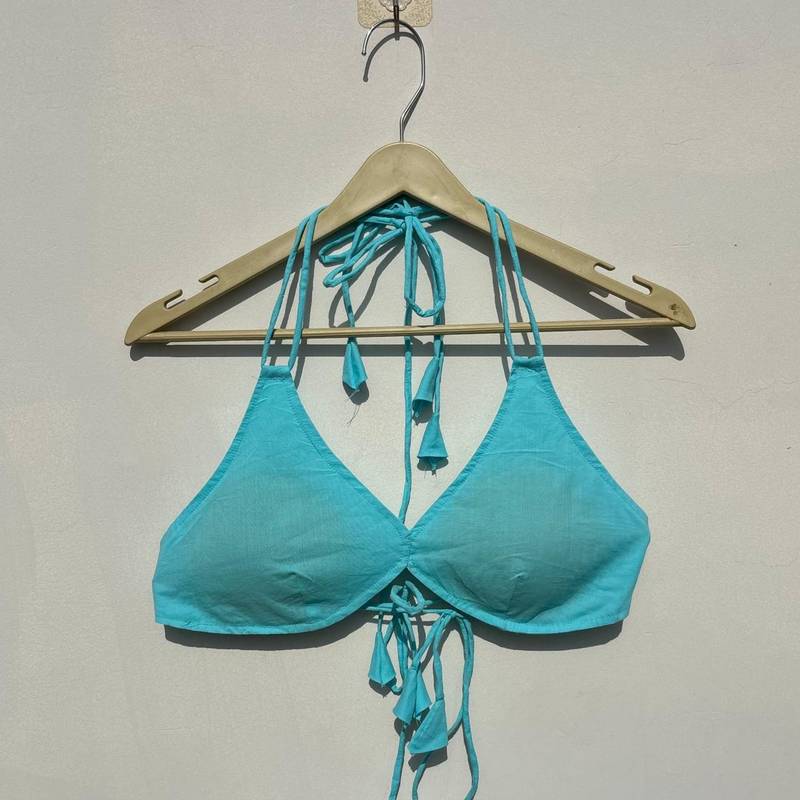 Blue-plain-snail-shape-padded-bra-kj10513