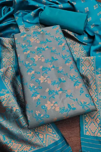 Embellished Unstitched Dress Material
