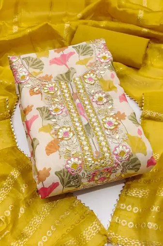 Printed Unstitched Dress Material