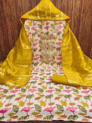 Printed Unstitched Dress Material 3