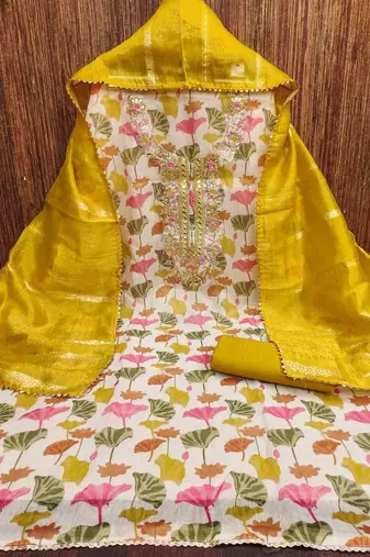 Printed Unstitched Dress Material
