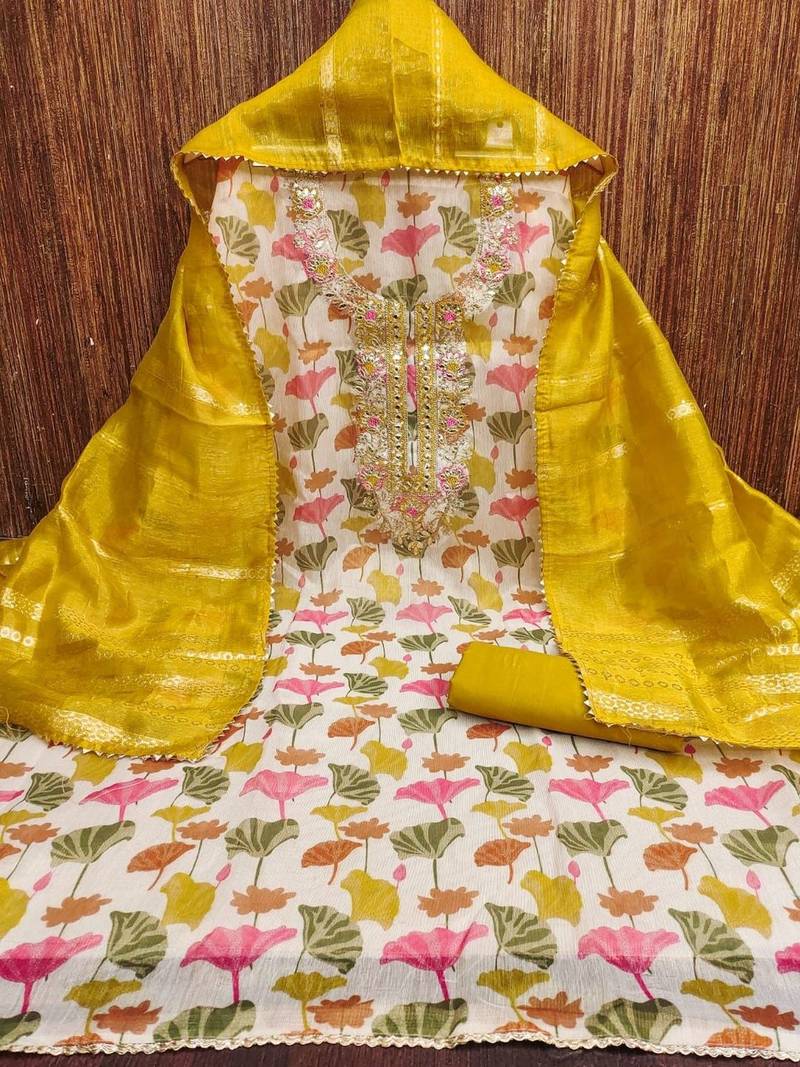 Printed Unstitched Dress Material