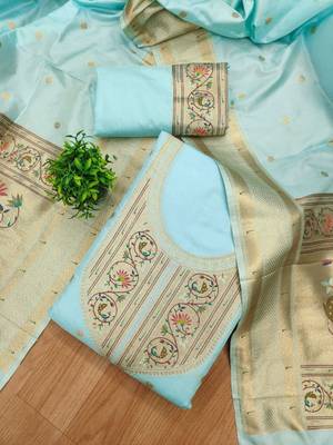 Pure Silk Unstitched Dress Material 1