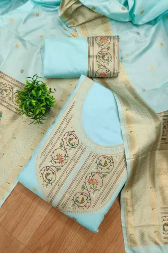 Pure Silk Unstitched Dress Material
